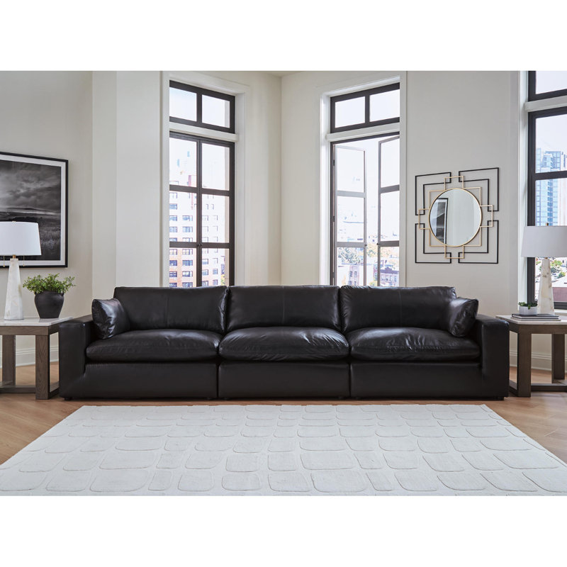 Coventry 3-Piece Sectional Sofa, Black