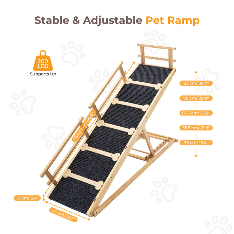 Rampe pour chien, Bois