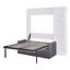 Lit escamotable double avec canapé et tablettes