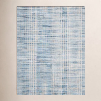 Hannon Blue Hand-Woven Geometric Rug