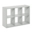 Organisateur de rangement cubique à dossier ouvert Furinno, 2 cubes, gris clair-550368793-584359489