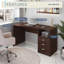 Bureau d'ordinateur classique avec plusieurs tiroirs-772857231-716257725