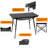 89cm Adjustable Folding Table
