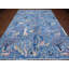 Tapis oriental bleu en laine noué à la main 9 pi 0 po x 11 pi 10 po - MOA10288878