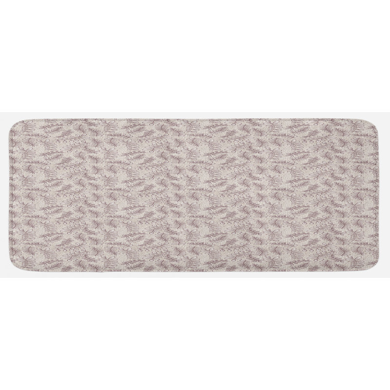 Tapis de cuisine à feuilles