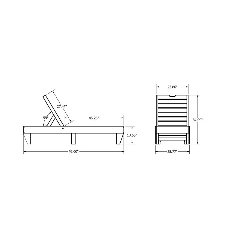 Annette Outdoor Chaise Lounge, White Wash