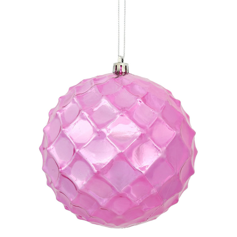Ornement de Noël babiole brillant, Mauve, 4