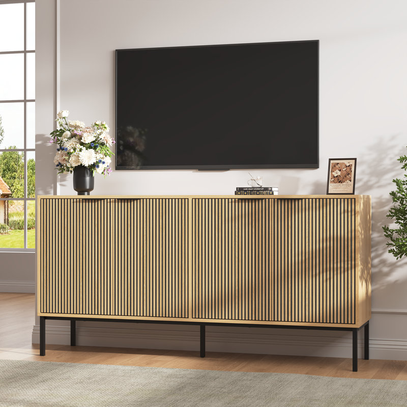 63" W Rectangular Tv Stand For Tv's Up To 65"
