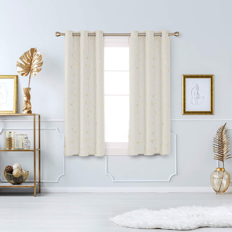 Makvala Room Darkening Curtain Pair, 52" W x 72" L, Beige