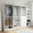White Freestanding Walk in Wood Closet System