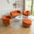 Velours orange sélectionné