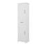 Armoire de rangement pour salle de bain haute avec armoire à porte simple et tiroir réglable