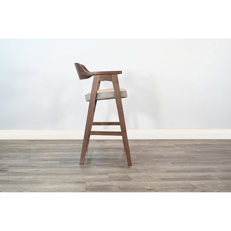  Wren Bar Stool, Beige, Bar Stool (30" Seat Height), Brown