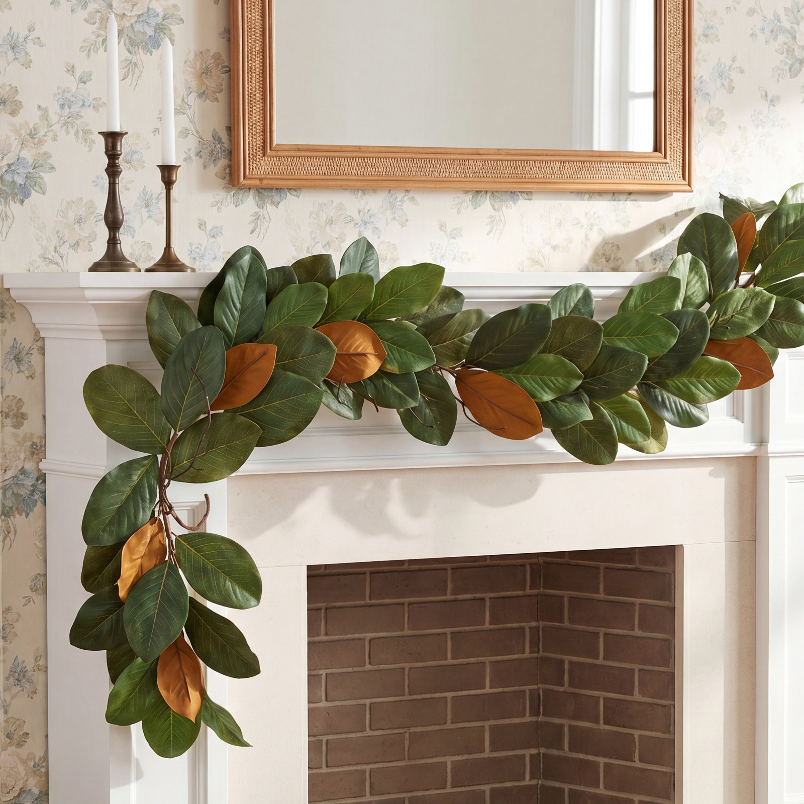 Allport 72'' in. Faux Magnolia Garland