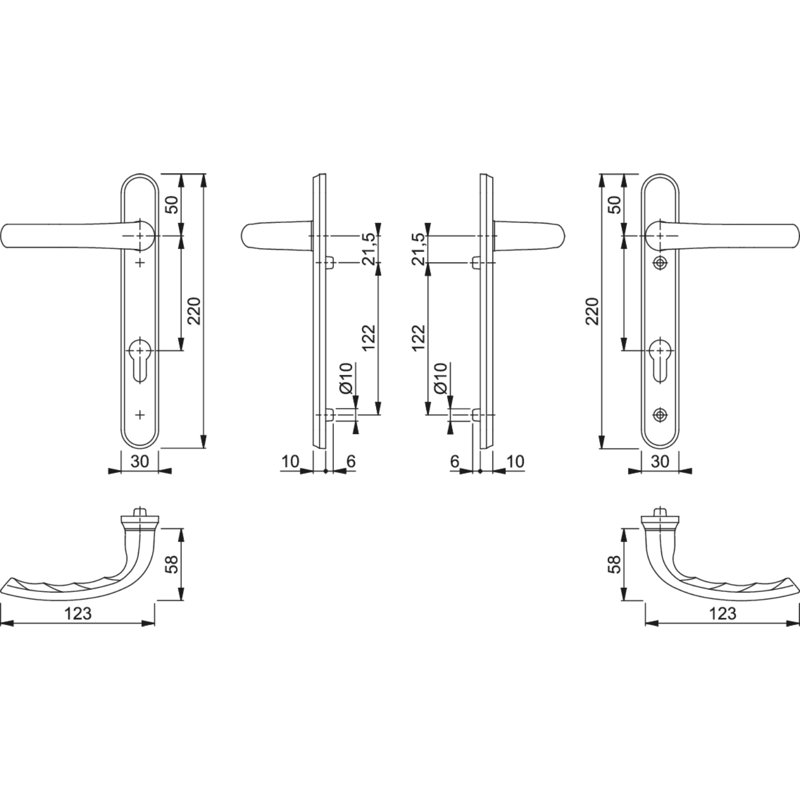 Keyed Right Hand Door Handle