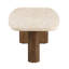Table basse contemporaine de forme organique avec plateau en travertin