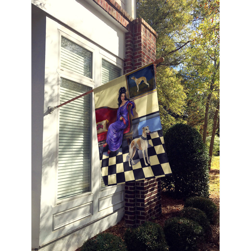 Drapeau de maison Hvidovre Sheltie Halloween en polyester à 2 faces 3 x 2 pi, Whippet élégance et grâce