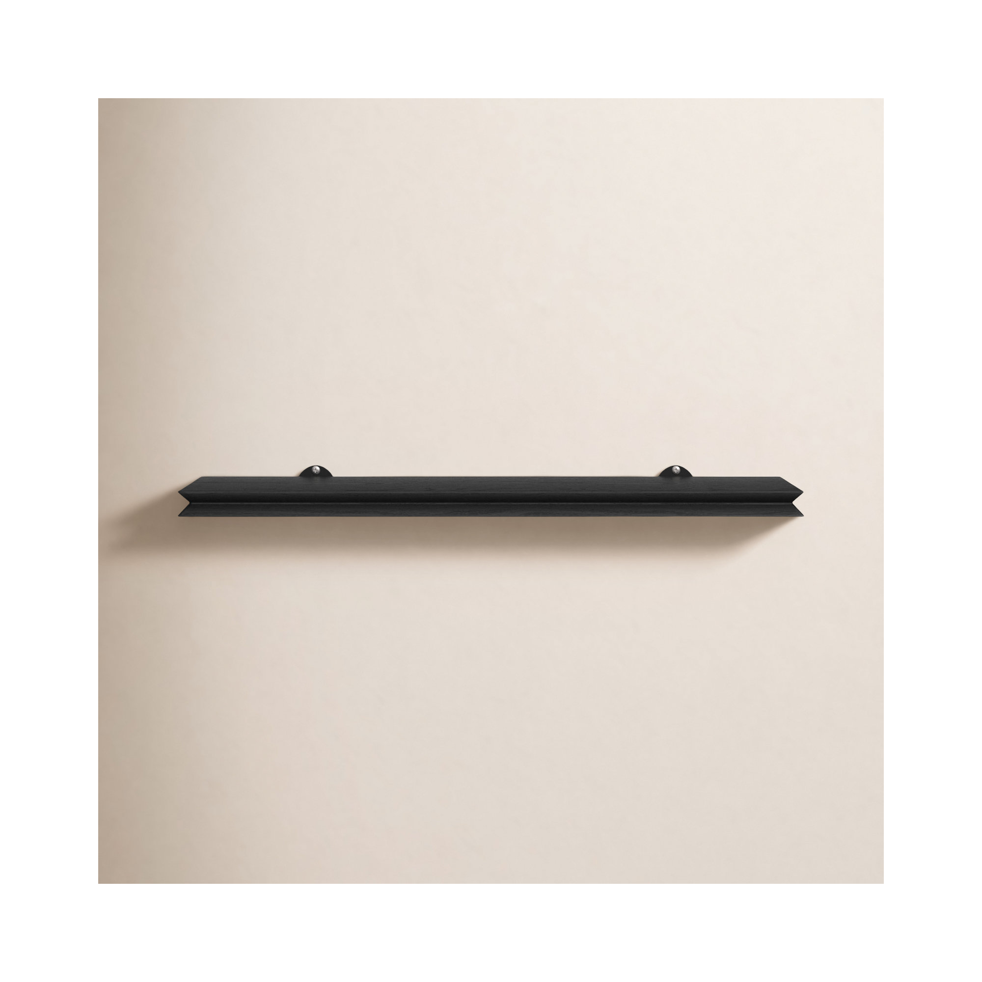 Irie Handcrafted Solid Mango Wood Floating Shelf , 1'' H X 24'' W X 6'' D, Black
