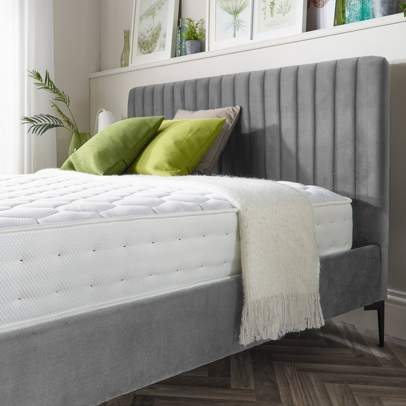 Eiler Upholstered Bed, Double (4'6), Grey