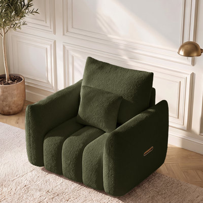 Fauteuil d'appoint en tissu 38 po avec siège moelleux