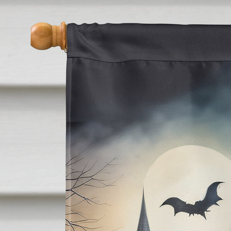 Double Sided 40'' H x 28'' W Polyester Halloween House Flag
