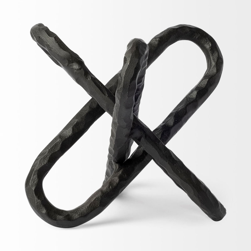 Sculpture Folie, H 10 po x l 10 po x P 10 po, Noir