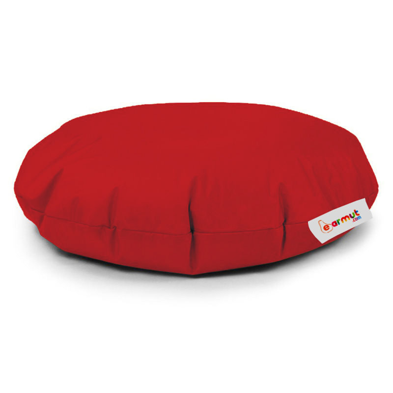 Original Red Garden Bean Bag Chair, Waterproof 100% Polyester, 39.4 in Diameter x 39.4 in Height, 7.9 in Seat Height & 25.6 in Puff Height | Perfect for Outdoor Entertainment & Relaxation, Hidden Double Zipper