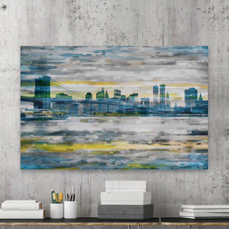 " Bridge Span " Painting Print, 20" H x 30" W x 1.5" D