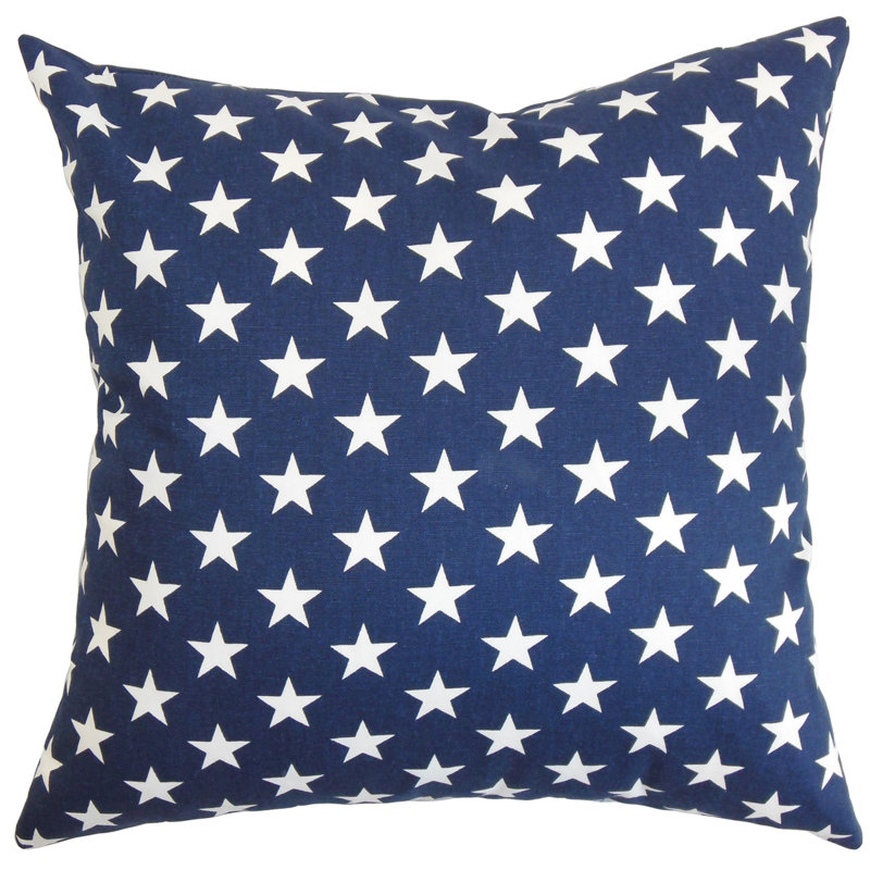 Coussin en coton sitara, Bleu, 20 po x 20 po