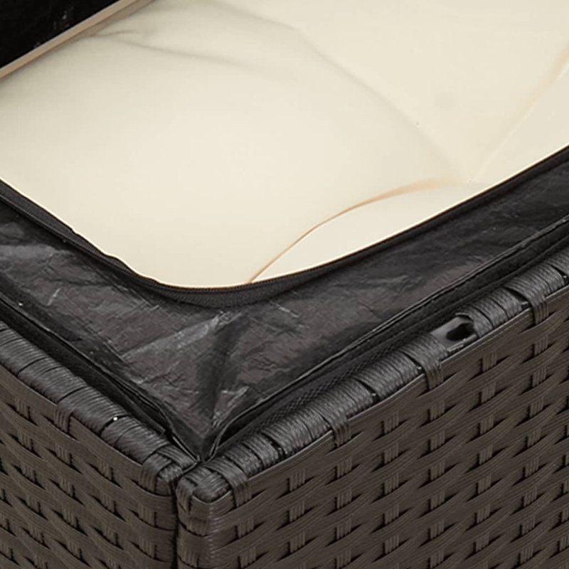  Garden Sofa Black, Cream White