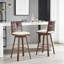 Tabouret de bar pivotant rembourré avec dossier, chaise de bar à hauteur de comptoir moderne avec structure en métal