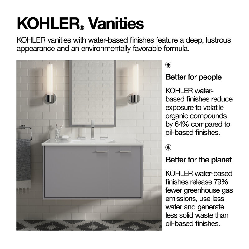 Jute® 36" Bathroom Vanity Base Only, Mohair Gray