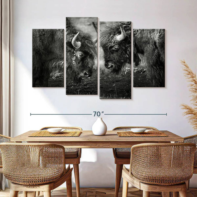 Bisons Head To Head, 42" H x 68" W