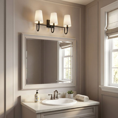 Payson 3-Light Dimmable Vanity Light in Matte Black