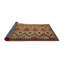 Tapis brun/gris/rouge contemporain-1183163478