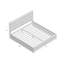 Lit plateforme à panneau de rangement tapissier-29885587