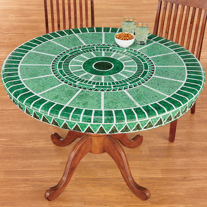 Housses de table en mosaïque extensible, Mosaïque verte