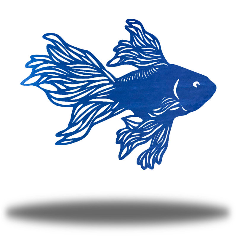 Décoration murale Yalamanchili Betta, H 8 po x l 8 po x P 0,0125 po, Bleu
