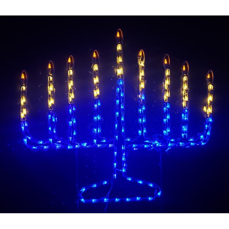 Lori's Lighted D'Lites Menorah Hanukkah Holiday Lighted Display | Wayfair