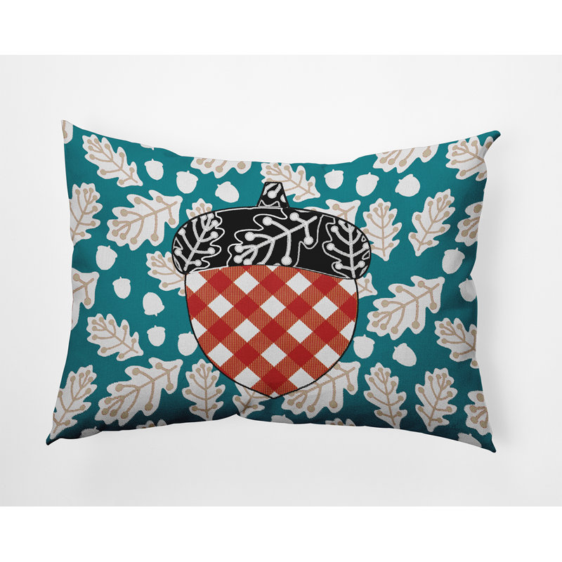 Coussin intérieur / extérieur Acorn, Bleu lac, H 14 po x l 20 po, Rectangle