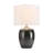 3-Way Gray Ceramic Table Lamp With Drum Shade-1812911514