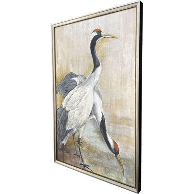 Delicate Cranes Framed Art