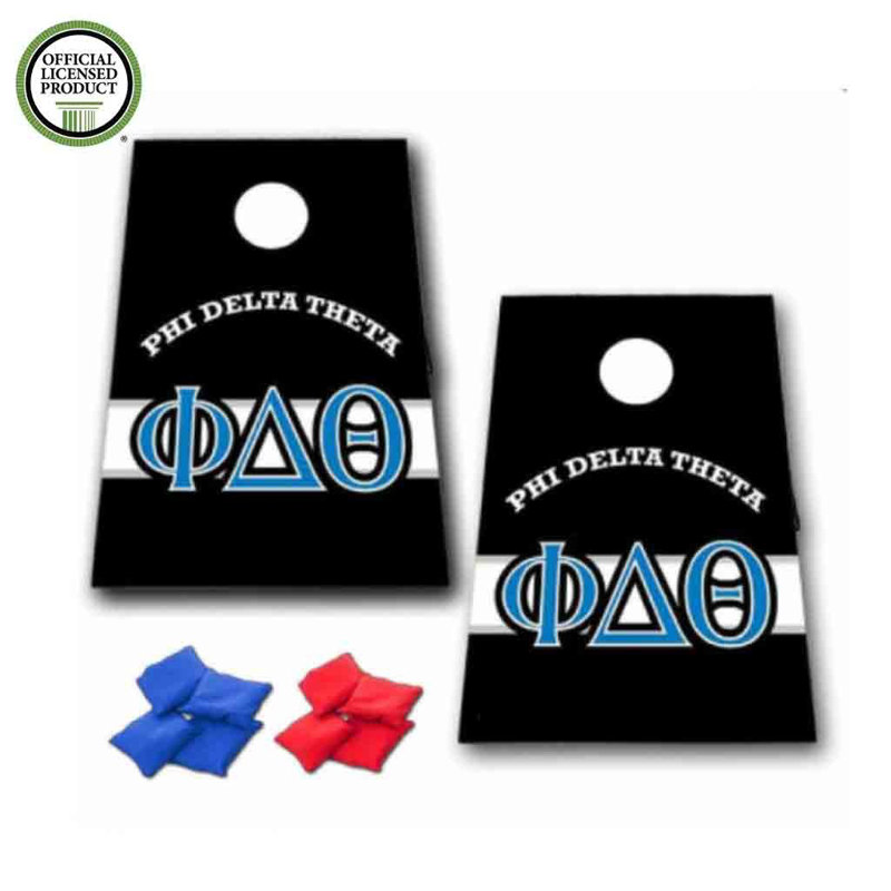 VictoryStore.com Solid Wood Cornhole Set, Phi Delta Theta