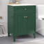 Meuble-lavabo de salle de bain 24 po avec lavabo, armoire de rangement moderne avec 2 portes à fermeture douce et un tiroir basculant, structure en bois massif-1621235160
