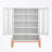 Shoe storage cabinet with two glass doors and open shelf-617274931