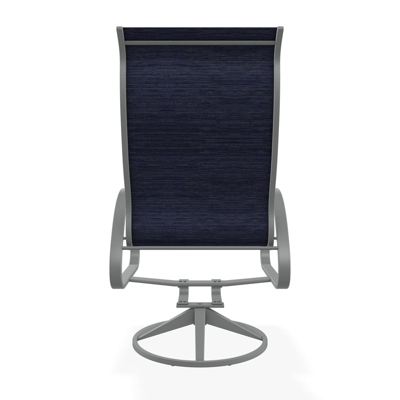 Aruba II Sling Aluminum Frame Supreme Swivel Rocker, Collect Indigo, Graphite
