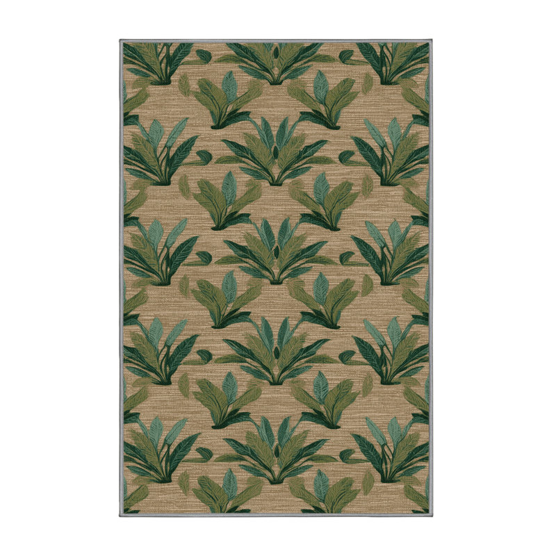  Washable Water Chestnut Vegetables Area Rug, Rectangle 6 pi x 9 pi