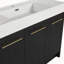 Meuble-lavabo autoportant de 48 po avec lavabo en résine, avec porte à fermeture douce, ensemble KD