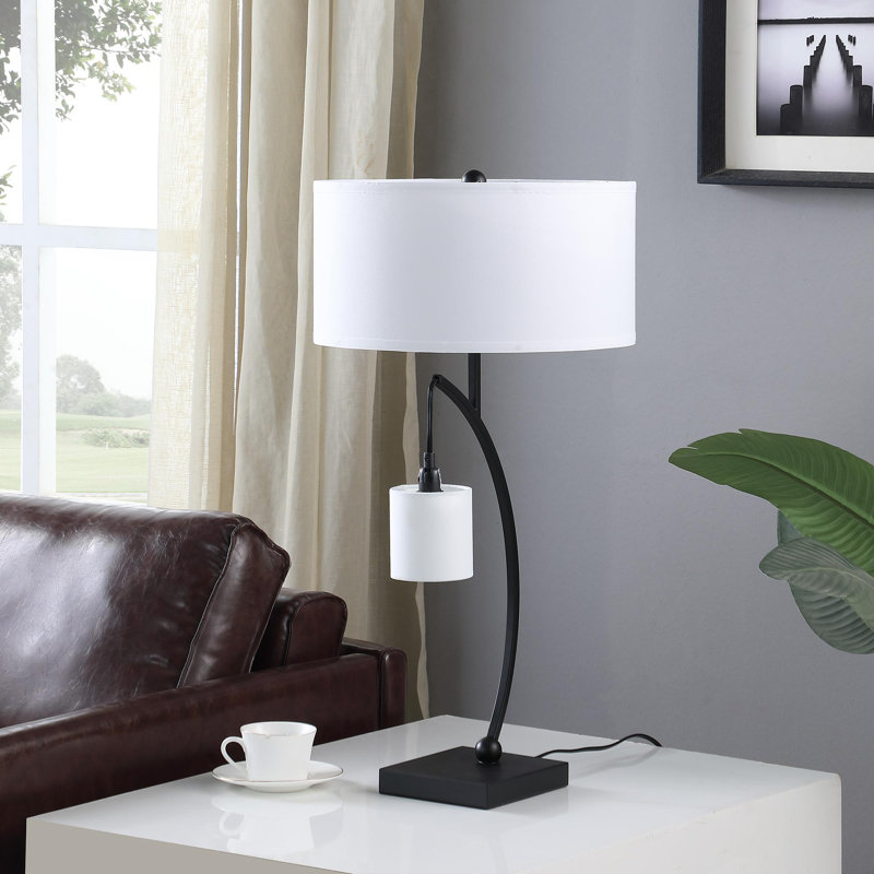 Lampe de table 28 po, Noir mat
