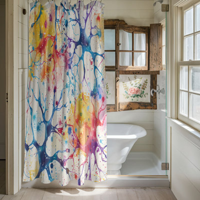 Rideau de douche Watercolor Brainwaves - Premium